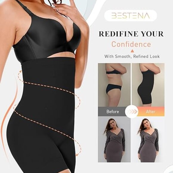 BESTENA Shapewear Shorts, High Waisted Shapewear for Women Tummy Control - Picture 4 of 5